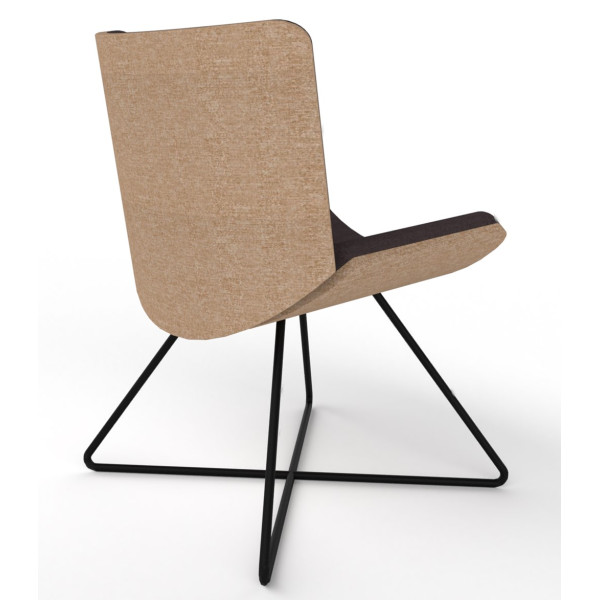 Review Upholstered Retro Lounge Chair With Criss Cross Frame